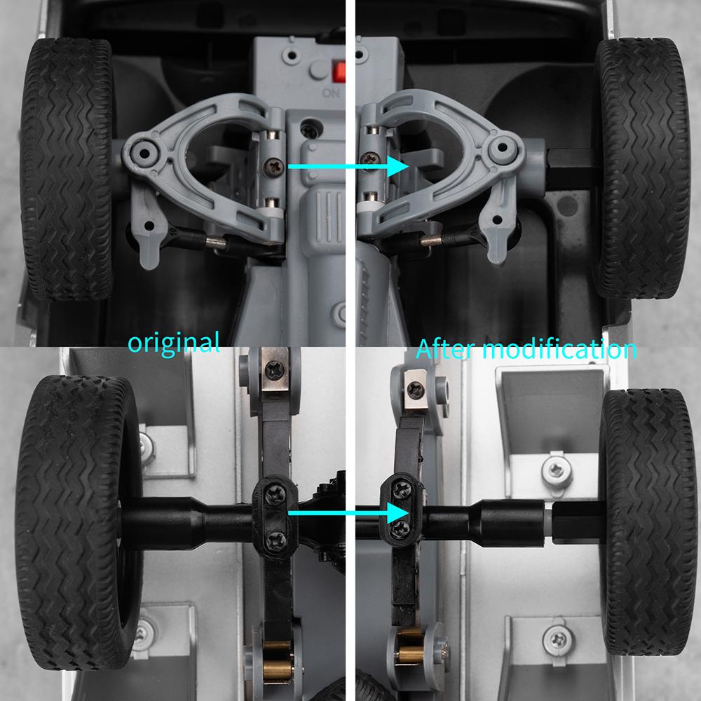 YEAHRUN 4Pcs 5mm to 5mm Wheel Hex Hub Adapters for WPL C34 C24 1/16 RC Crawler Truck 1/2" Widen Offset Upgrade Parts