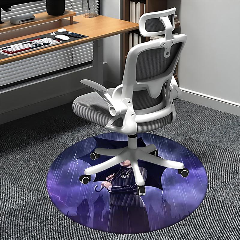 

The Addams Family Chair mat Round Rug Office carpet, Non slip, Suitable for Living Rooms, Bedrooms,Decor1205733a 80cm by 80cm