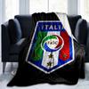 Italy Football Crest Blanket Suitable for Sofas, Beds, Offices, And Camping - Perfect Gift for Halloween Christmas