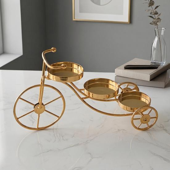 Yangyizhi Bicycle Shape Candle Holder, Nordic Style Candlestick, Metal Holder for Scented Candles Tealights, Romantic Home Decor Wedding Gift