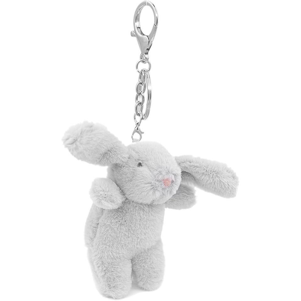 2026 Cute Soft Bunny Plush Keychain Long Ear Rabbit Bag Charm Pendant for Purse Backpack Kids Gift