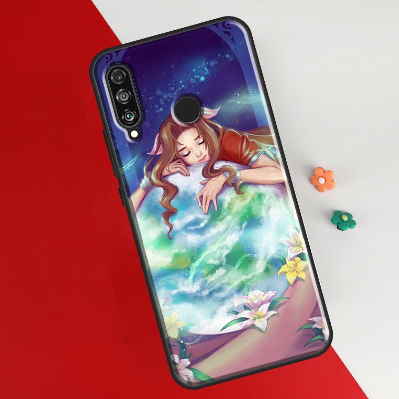 Aerith Gainsborough Final Fantasy Case For Huawei P50 Pro P20 P30 P40 Lite P Smart 2019 Nova 9 5T Cover For Honor 50 8X 9X