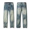 Street Hip-hop Ink Hand-painted Jeans Men's Loose Straight Wash Wide-leg Pants