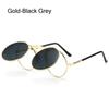 90's Retro Shades Round Steampunk Sun Glasses Flip Up Sunglasses Costume Glasses for Women & Men UV400 Protection Eyewear