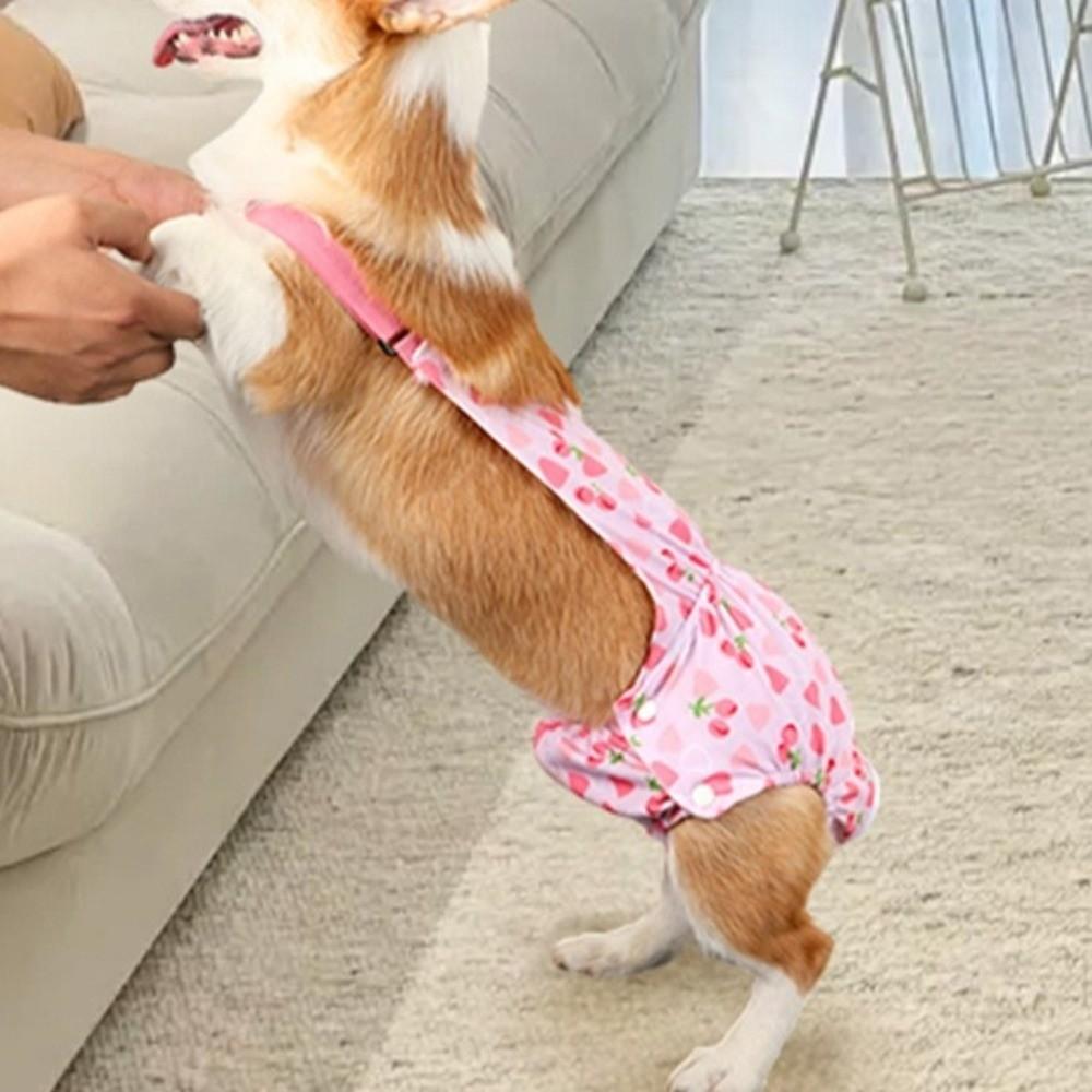 Adjustable Pet Sanitary Pants Breathable Dog Diaper Dog Pajamas Pet Physiological Pants  Large Dogs