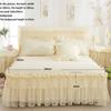 1 Piece Lace Bed Skirt +2pieces Pillowcases Bedding Set Princess Bedding Bedspreads Sheet Bed For Girl Bed Cover King/Queen Size