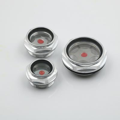 16Mm-48Mm Erkek Dişli Metal Hava Kompresörü Yağ Seviyesi Gözetleme Camı