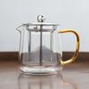 Sushitaoci High Borosilicate Thick Glass Teapot with Stainless Steel Strainer, Heat-Resistant Filtered Tea Pot, 550ml