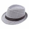 Check Fedora Middle-aged and elderly spring/summer leisure gentleman jazz hat men's artistic sunshade Party Bucket hat