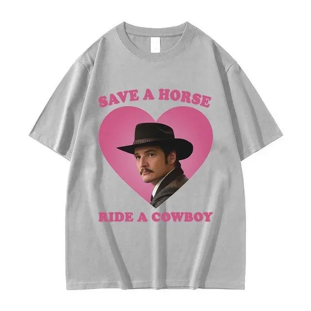 2026 Summe Pedro Pascal Save The Horse Ride A Cowboy Graphic T Shirts Unisexs Women High Quality 100 Pure Cotton Printed Tshirt
