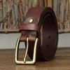 Belt Men's First Layer Cowhide Leather Pin Buckle Belt Men's Casual All-Match Young and Middle-Aged Korean Style Trendy Pant Belt