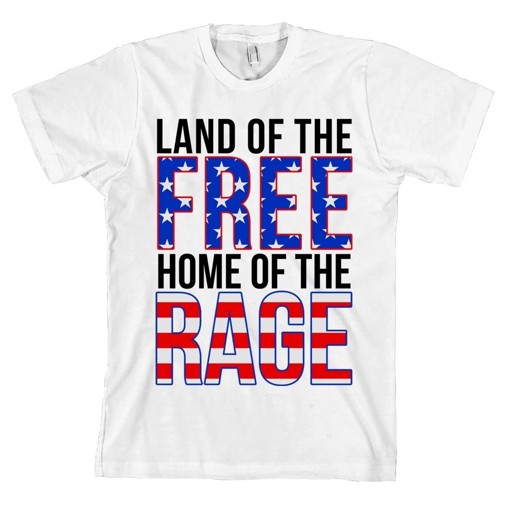 Land of the Free Home of the Rage Bella + Canvas T Shirt USA Merica Tee NEW S