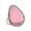 Natural Pink Opal Gemstone 925 Solid Sterling Silver Jewelry Ring Size 6 z5M37