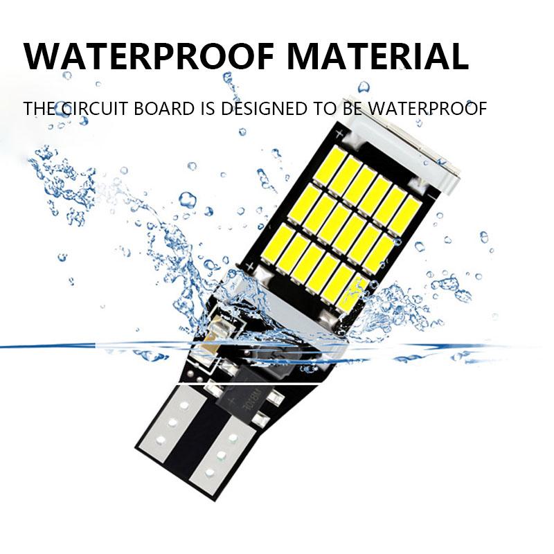 2Pcs Super Bright T15 W16W Car Led Lights Canbus No Error 4014SMD For Car Accessories Interior Lamps Tail Reverse Lights 12V