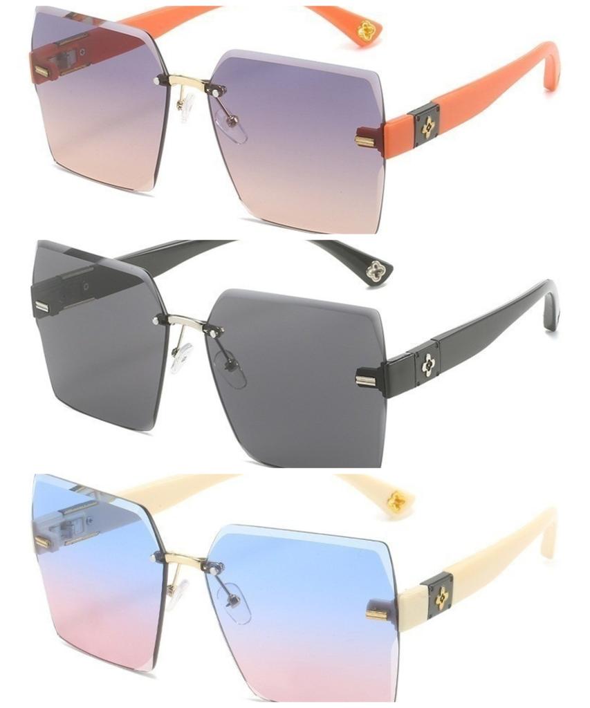 Korean Square Frameless Frame Gradient Lens Sunglasses Women/Men