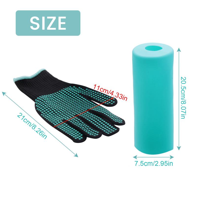 Sublimation Tumblers Silicone Bands Sleeve Kit, Including 2 Silicone Mug Wrap 2 Heat Press Tapes And Heat Gloves-B61B