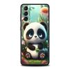Cartoon Niedlicher Panda Handyhülle für Samsung Galaxy S24 S23 S22 S20 S21 FE Ultra S10 S10E S9 S8 Plus 5G Silikonhülle Fundas Tasche