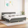 3140794 vidaXL Divan Bed with Mattress Dark Grey 180x200cm Fabric