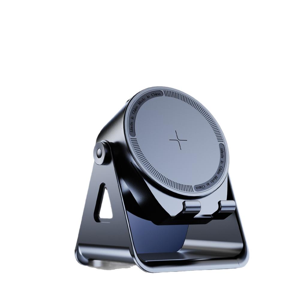 New ZJ-08 multi-function wireless induction stereo rotating mobile phone holder RGB lights Bluetooth speaker three-in-one