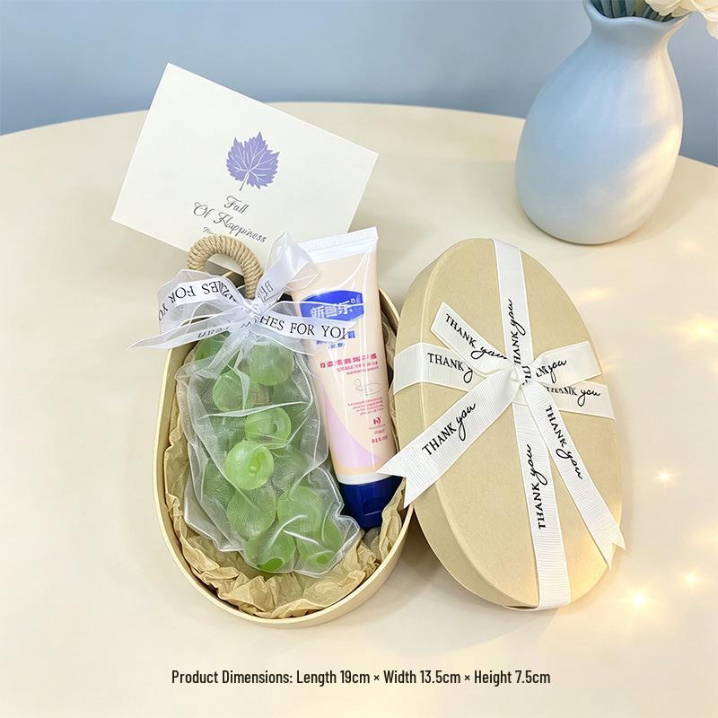 Handmade Crystal Grape Cluster Soap Gift Set - Transparent Simulation Grape Soap