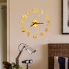 3D DIY Wall Clock Frameless Mirror Wall Clock Stickers Home Decoration for Living Room Bedroom