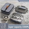 316 Stainless Steel Insulated Lunch Box: Large Capacity Bento for Office Workers & Students