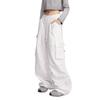 American Hiphop White Overalls Women's Summer Hip-hop Sweatpants Thin Pants Trendy High Waist and Thin Classic Women's Casual White Pants
