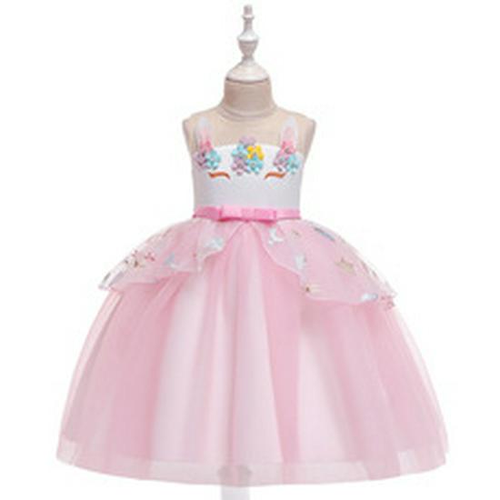 Unicorn Princess Flower Girl Dress - Children's Clothing In Trendy Style