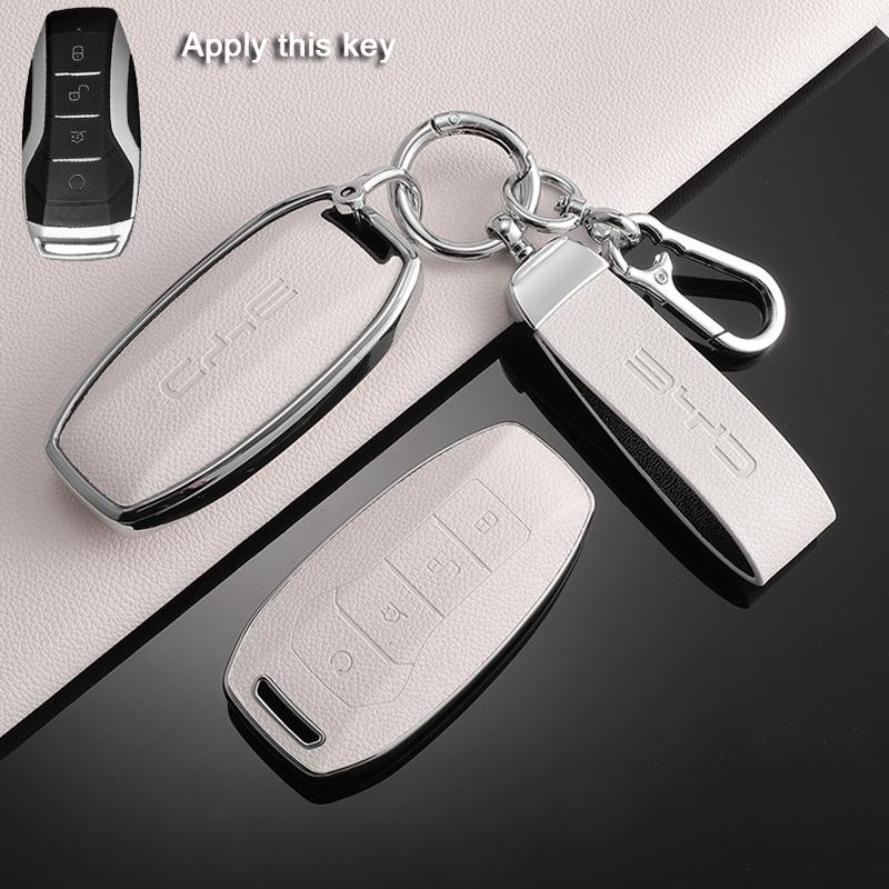 Car Key Case For BYD Yuan Plus ATTO 3 Song Han Pro Dmi Dolphin Seagull Seal U Leather Auto Accessories Keychain Key Cover Shell