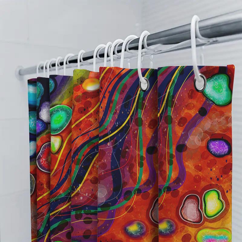 Luxury Goldfish Shower Curtain with 3D Print Modern Home Decor for Bathroom Waterproof Fabric, Various Sizes Available (Green)