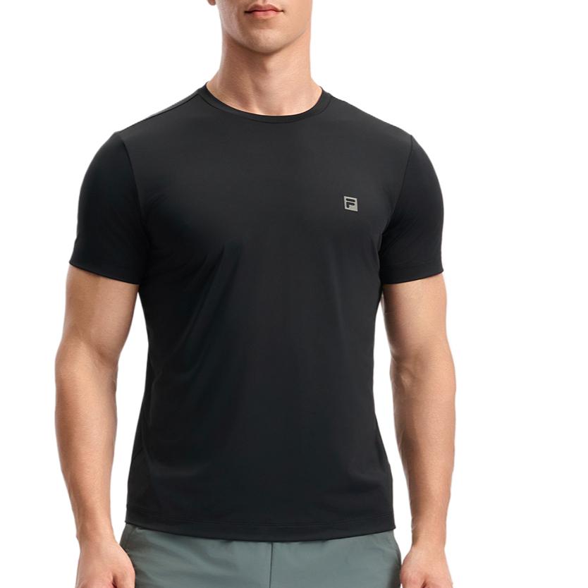 FILA Fitness Simple Skin-Friendly Short Sleeve T-Shirt Men Tops A11M531118FBK
