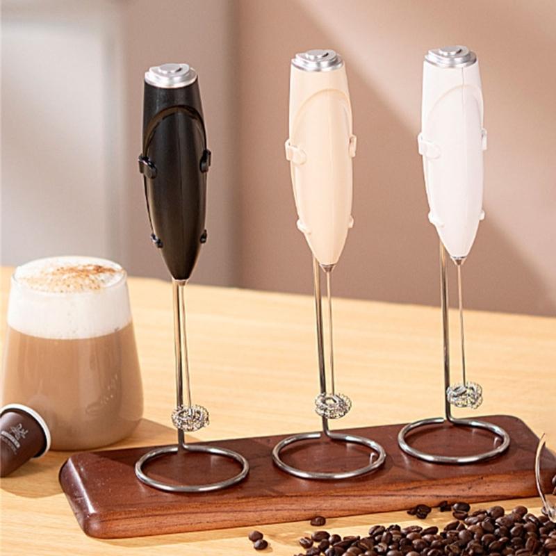 Miniature Electric Whisk for Lattes and Cappuccinos Handheld Milk Frother for Home or Office Battery Powered Drink Mixer