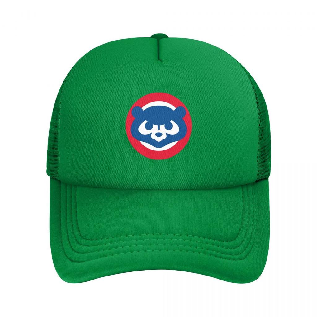 Chicago Baseball-Cub Stretchy Trucker Hat Mesh Baseball Cap Adjustable Snapback Closure Hat for Unisex Women Comfortable Breathable