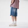 American Retro Washed Denim Shorts Men's Classic Blue Summer New Casual Versatile Fashion Trendy Five-point Pants Tide