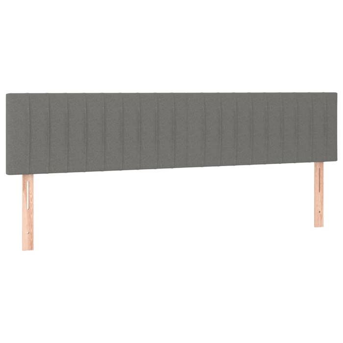VidaXL 2x Têtes de Lit Meubles de Chambre à Coucher Accessoires de Lit Simple Têtes de Cadre de Lit Intérieur Gris Foncé 346285
