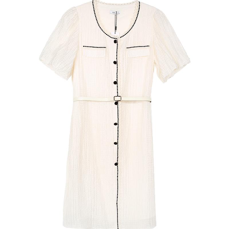 

Betu Women s Summer Round Neck Color Block Midi Dress L