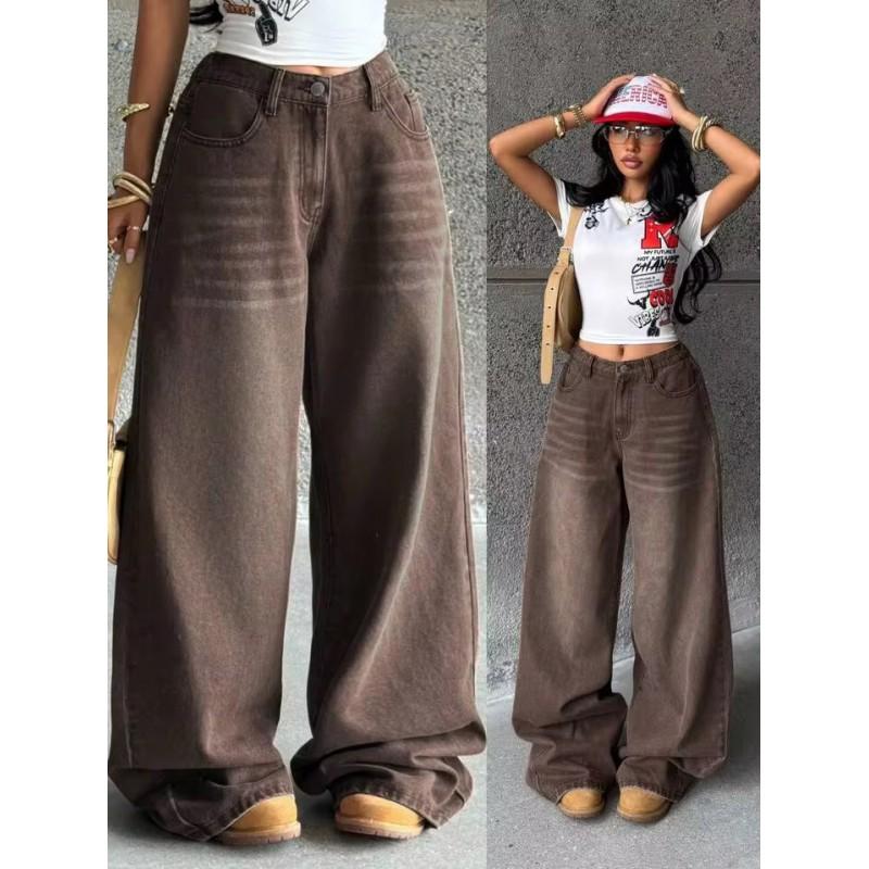 High Waist Wide Leg Straight Cut