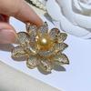 Perlen Pfingstrose Brosche: Eleganter Duftender Stil Damen Anstecknadel-Accessoire