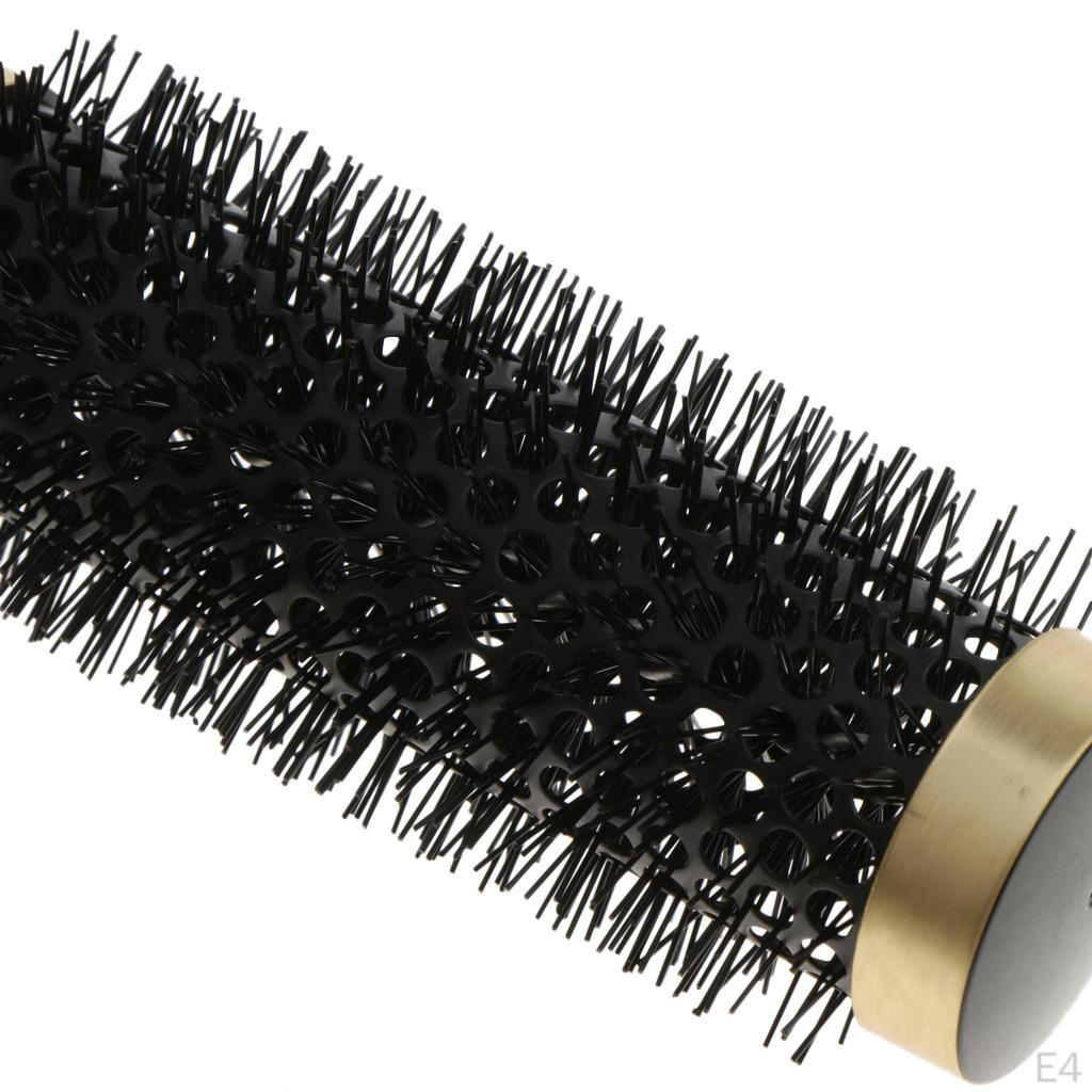 1 Stück Aluminium & Nylon Haarkamm Rundkamm Massagegerät Haarbürste