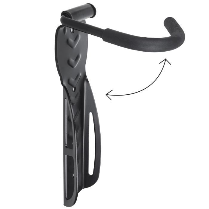 Porte-vélo maclean mc-432 support mural pour vélo vertical acier charge max. 30 kg noir