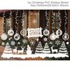 Cartoon Christmas Window Glass Stickers 2025 Christmas Decoration for Home Living Room Wall Decor 2025 Happy New Year Stickers