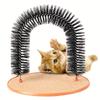 Cat Toy Arch with A Massage Grooming Rubbing Brush Multifunctional Cat Hair Brush Cat Scratching Toy for Cat Kittens Interactive