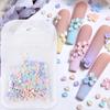 1 Set Flower Petal Nail Art Charm 3D Resin Floral Petal Golden Beads DIY