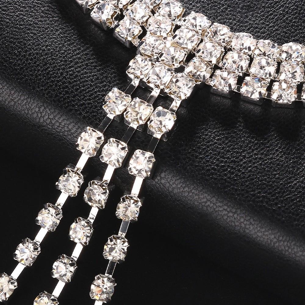 Armlet Up Down Arm Bangle Multilayer Rhinestone Bracelet Vintage Tassel Arm Chain  Girls