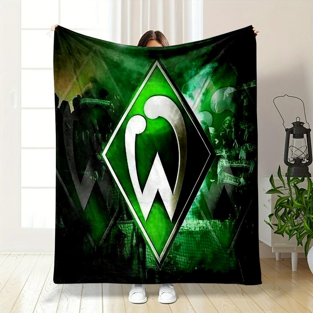 Green Geometric Symbol Designed Flannel blanket for bedroom, living room, sofa, and nap