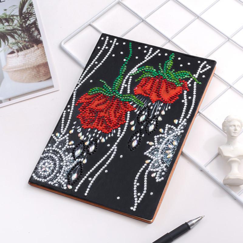 Neues Notizbuch Diamantmalerei Kinder DIY Kreativ Speziell geformter Heller Diamant 50 Seiten Notizbuch Aufkleber Diamant A5 Buch