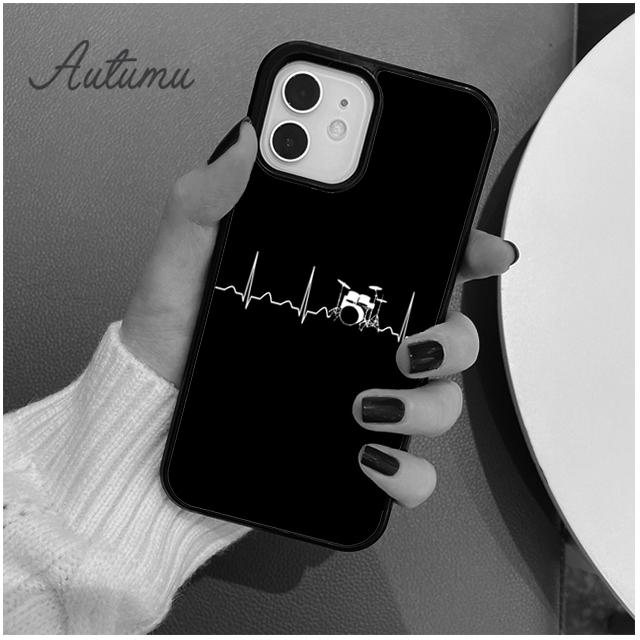 Drum Drumming Drummer Phone Case for iPhone 11 12 13 14 Pro Max Mini X XR XS SE 2020 5 6S 7 8 Plus Samsung Galaxy S21 S22 Cover