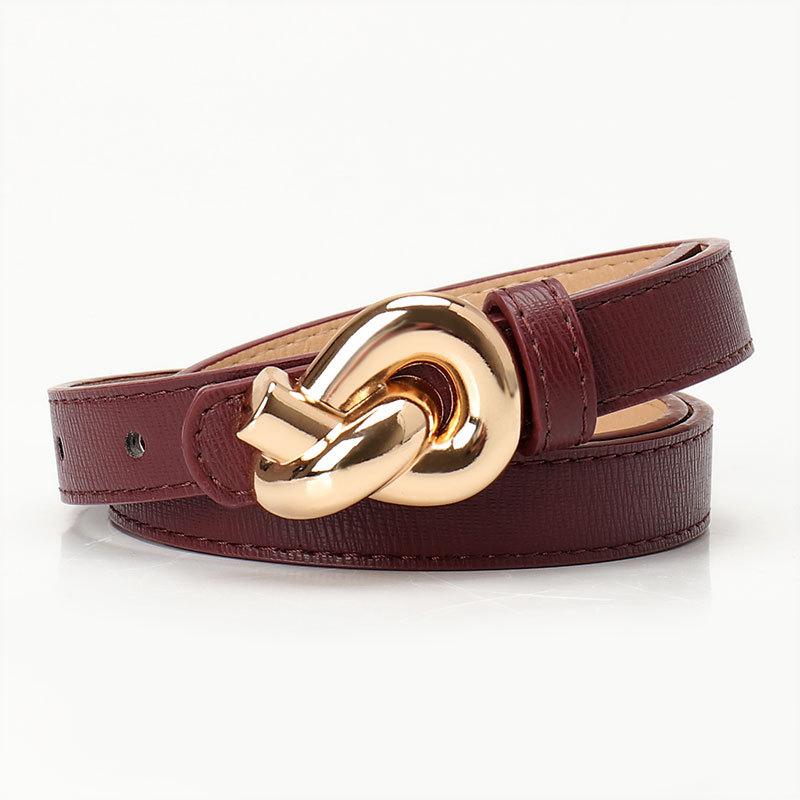 Casual Smooth Buckle Women'S Belt, Simple Style Decorative Casual Pants Belt Women