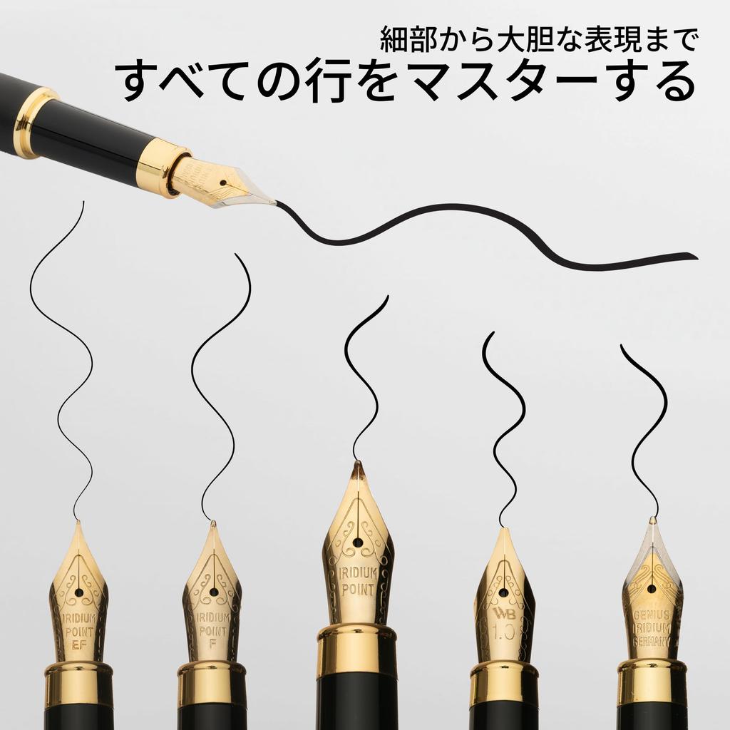 Wordsworth Caneta Tinteiro Preta Presente Tinta 6 Tintas Tinta e 4 Substituições Premium Escrita Suave & Conjunto, Frasco, Cartuchos, Conversor, Pontas, Bambu,