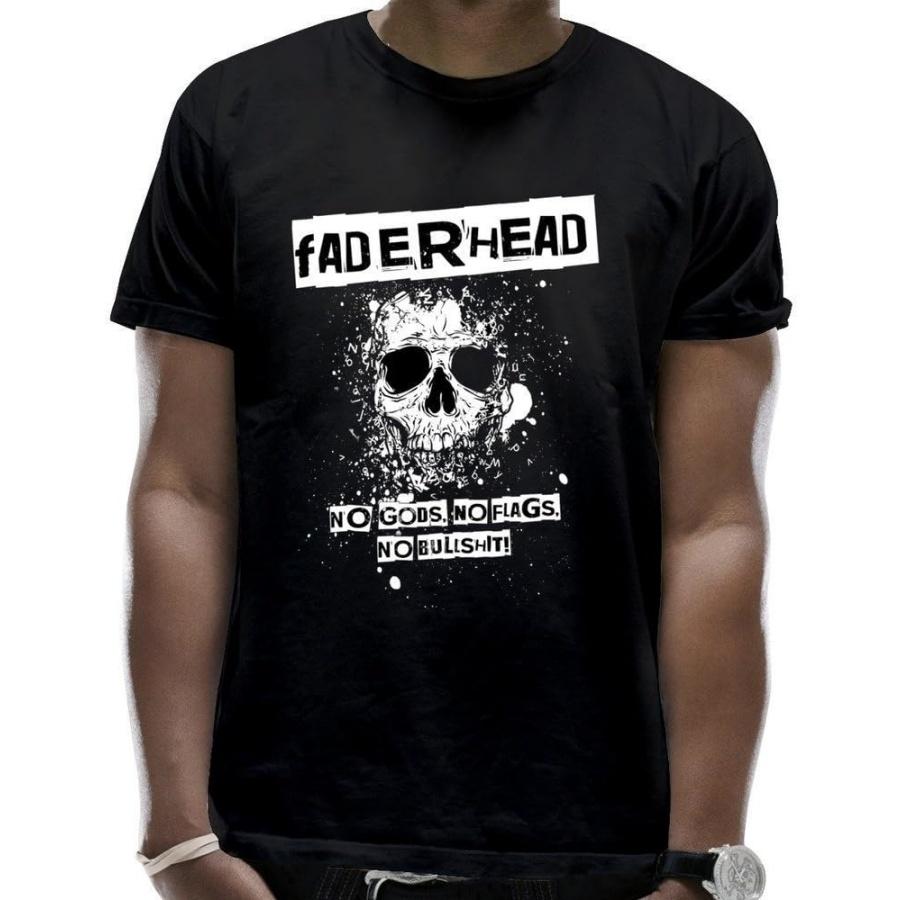 Men s Faderhead No Gods, No Flags, No Bullshit T-Shirts XXXXXL чёрный